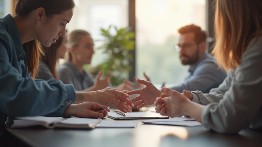 Группа единомышленников обсуждает проект в дружеской атмосфере, взаимная поддержка и мотивация