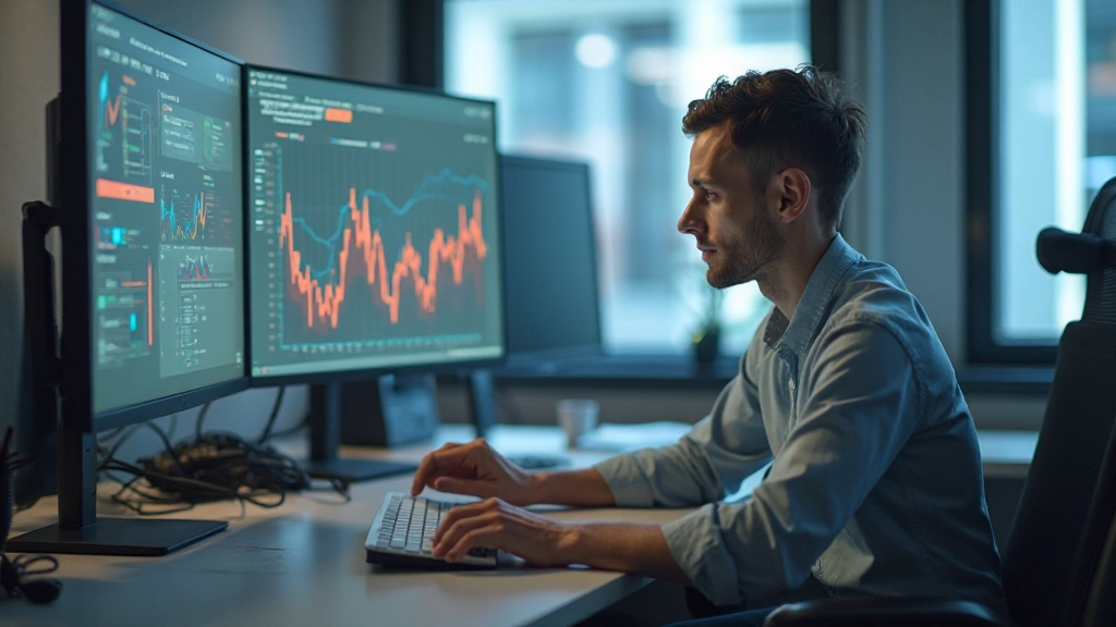 Монитор с графиком прогресса, дневник достижений, система отслеживания на рабочем столе